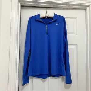 Nike Running Dri Fit Element Athletic Track Jacket Shirt Womens Size XL Blue